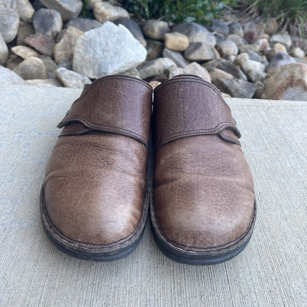 Finn Comfort Amalfi Mules Womens Size 45 US 11 Leather Adjustable Clogs $235